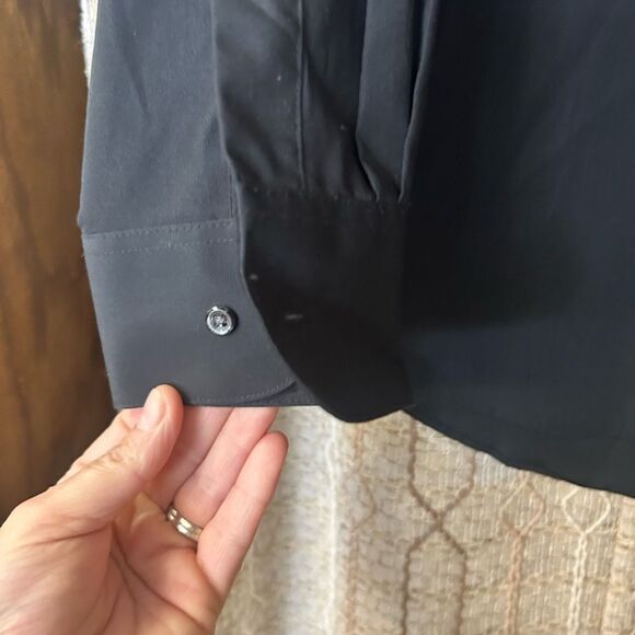 VanHeusen men 16 black dress shirt - Picture 4 of 8